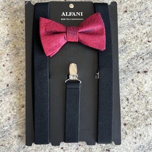 New Men's Bowtie and Suspenders Combo.